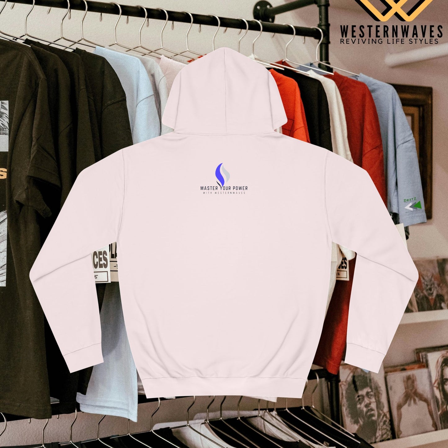Unisex College Hoodie_ N2+ Series USCH PT2WW005_ Limited Edition Timeless Unisex Design by WesternWaves: