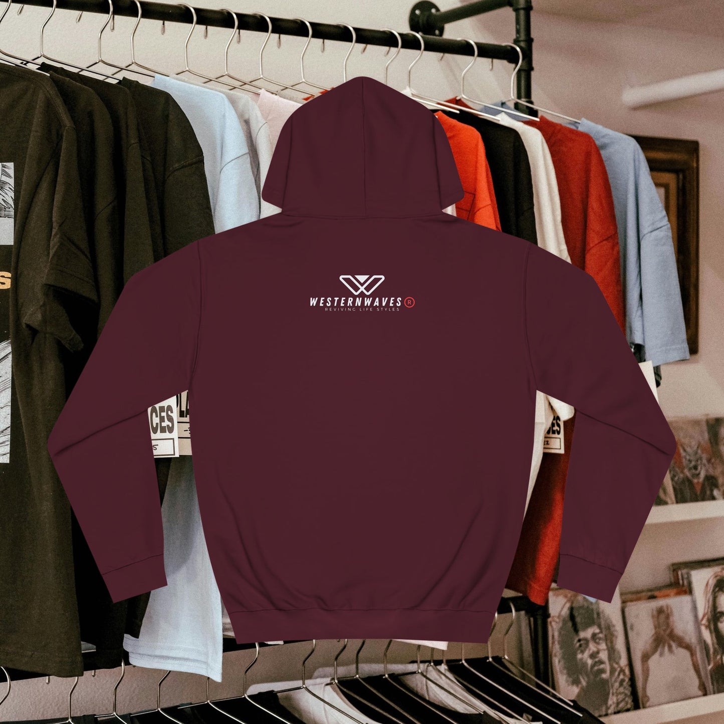 Unisex College Hoodie_ N3+ Series SCH PT2WW004_ Limited Edition Timeless Unisex Design by WesternWaves: