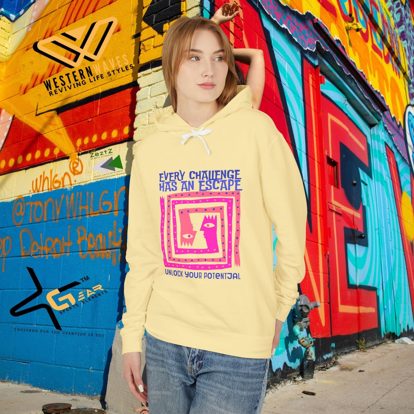 Unisex Lightweight Hooded Sweatshirt – N3+ Series USLWHSS PT2WW014_ Limited Edition Crafted Comfort by WesternWaves: