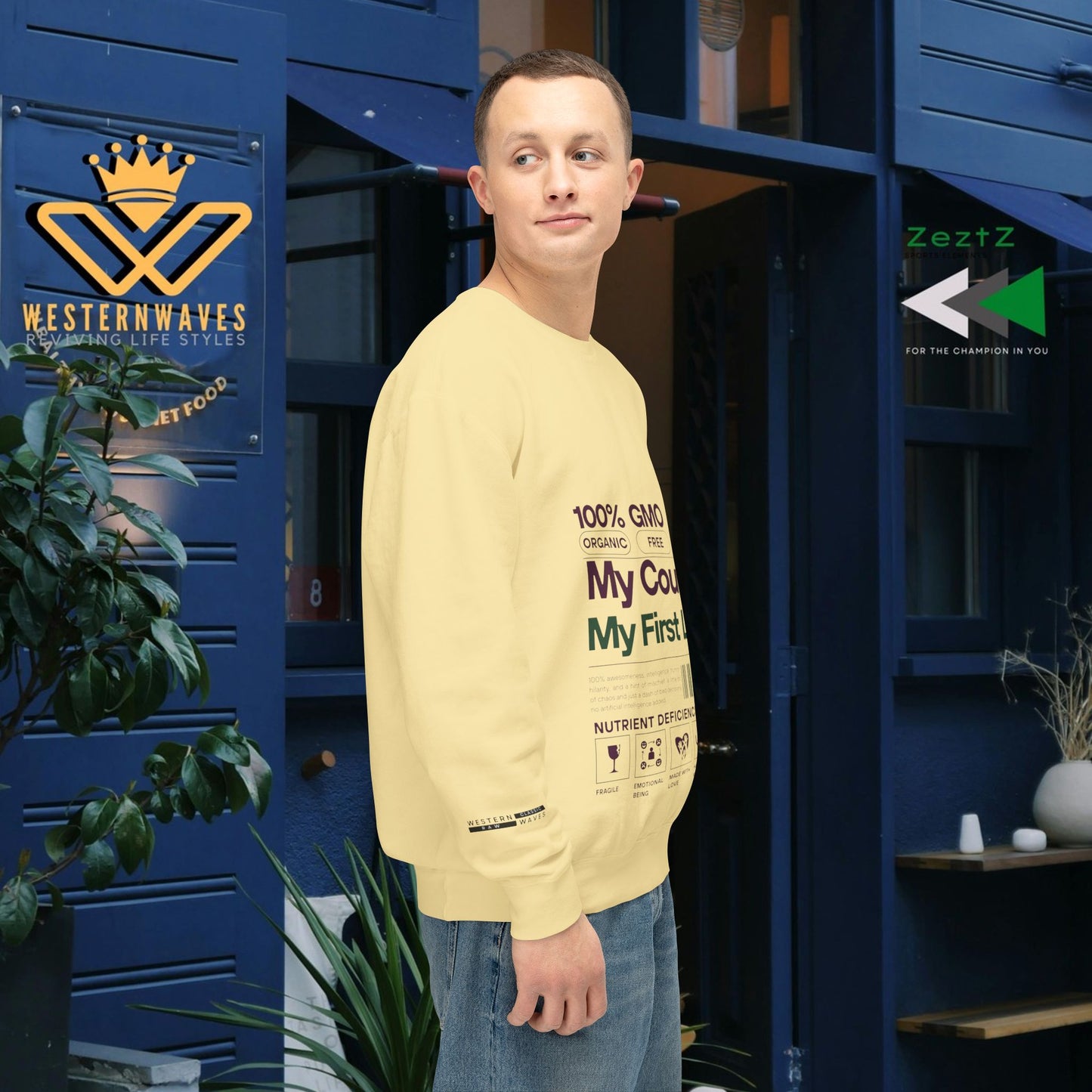 Unisex Lightweight Sweatshirt_ N7+ Series USLWSS PT2WW001_ Limited Edition by WesternWaves: