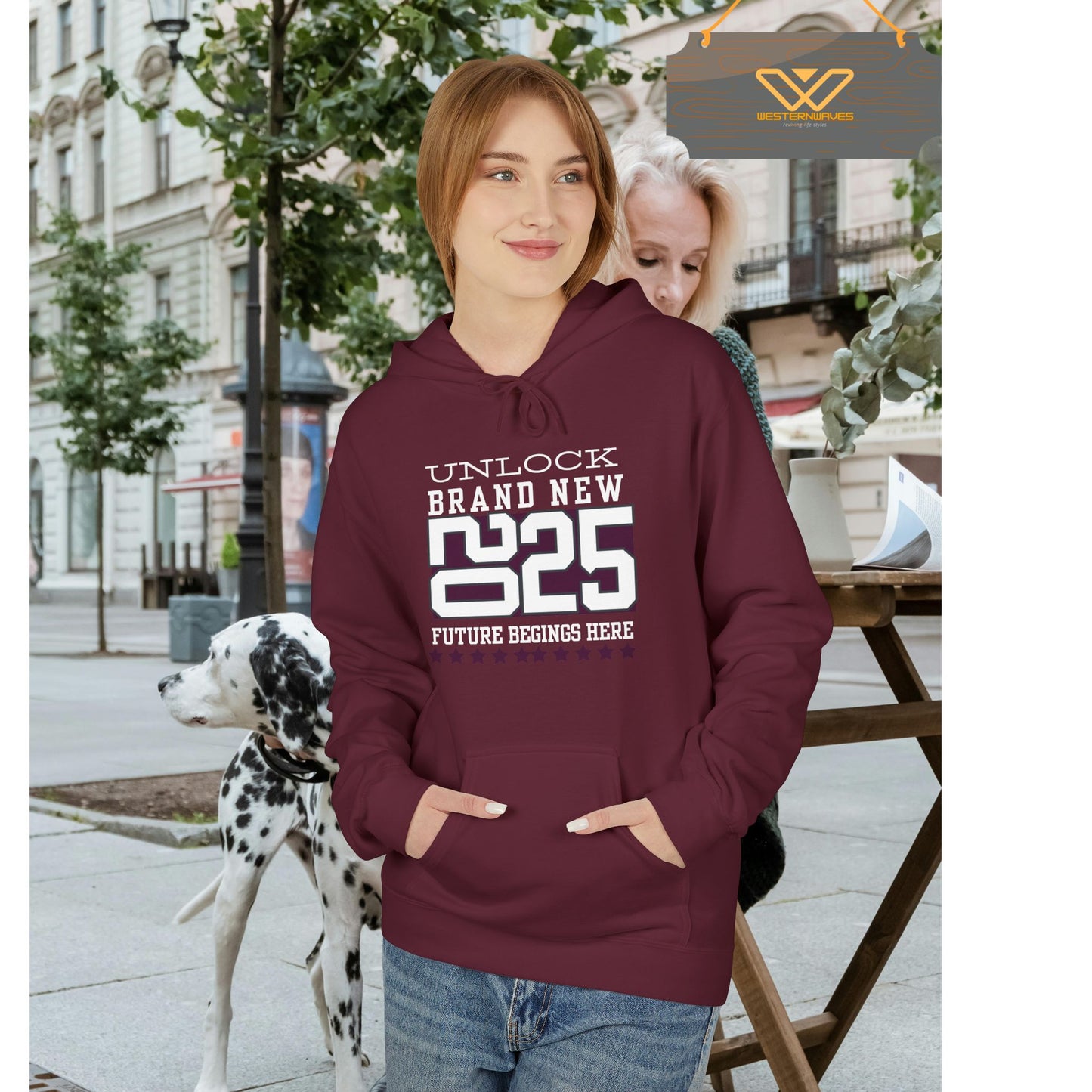 Unisex Midweight Softstyle Fleece Hoodie_ N3+ Series USMWSSFH PT2WW009_ Limited Edition Luxuriously Soft 100% Cotton Face by WesternWaves: