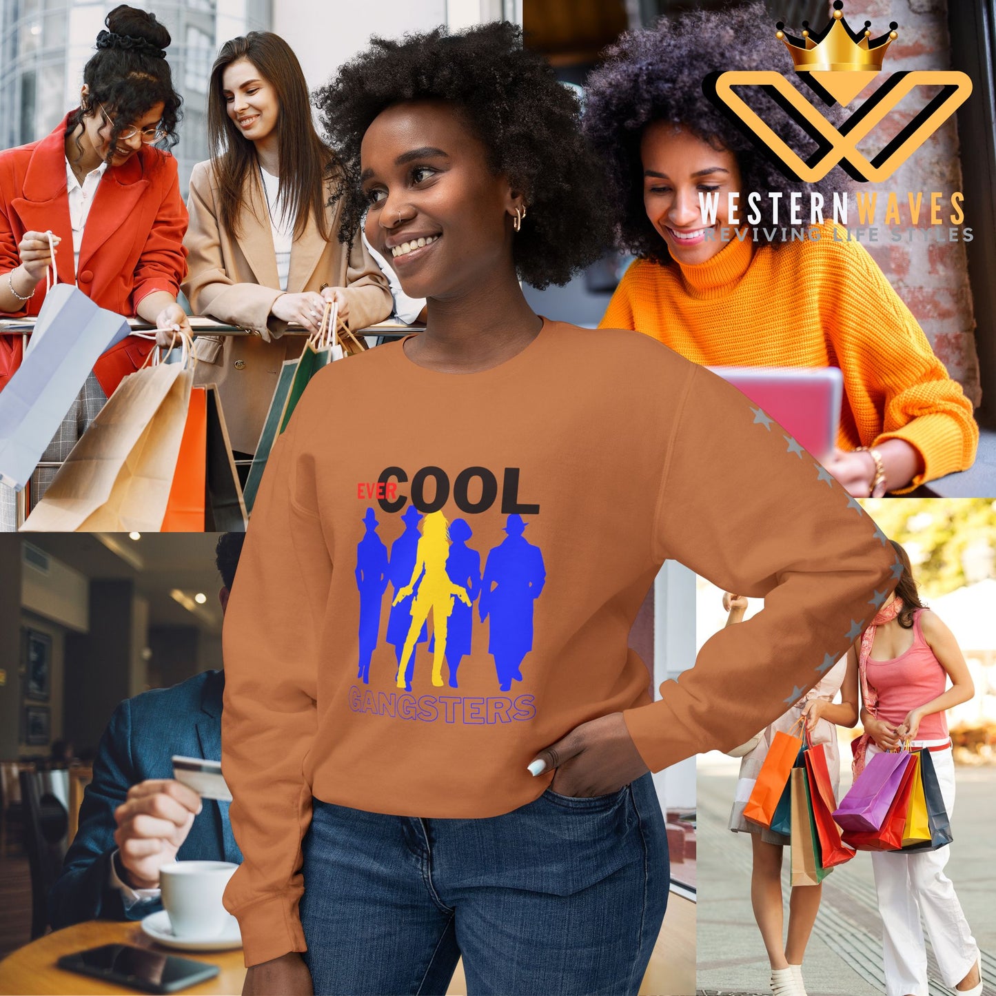 Unisex Lightweight Crewneck Sweatshirt_ N3+ Series ULWCSS PT2WW001_ Limited Edition by WesternWaves: