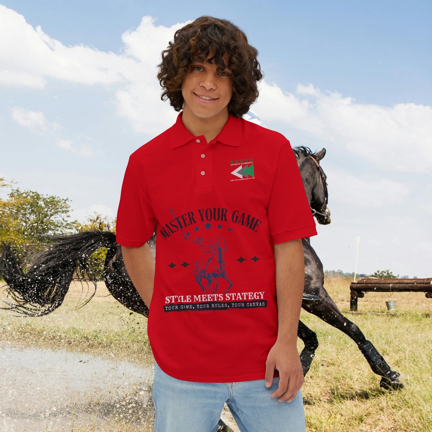 Men's Piqué Polo Classic Shirt – N2 Series MPPOLOCS PT2WW003_ Limited Edition Timeless Elegance of ‘Zeztz' Sports Brand by WesternWaves:
