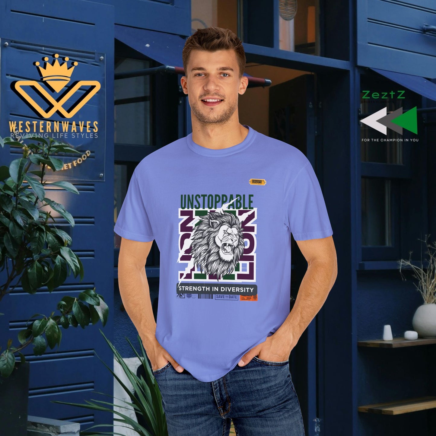 Unisex Garment-Dyed T-Shirt_ 26 June 2025_ Limited Edition Strength in Diversity by WesternWaves:
