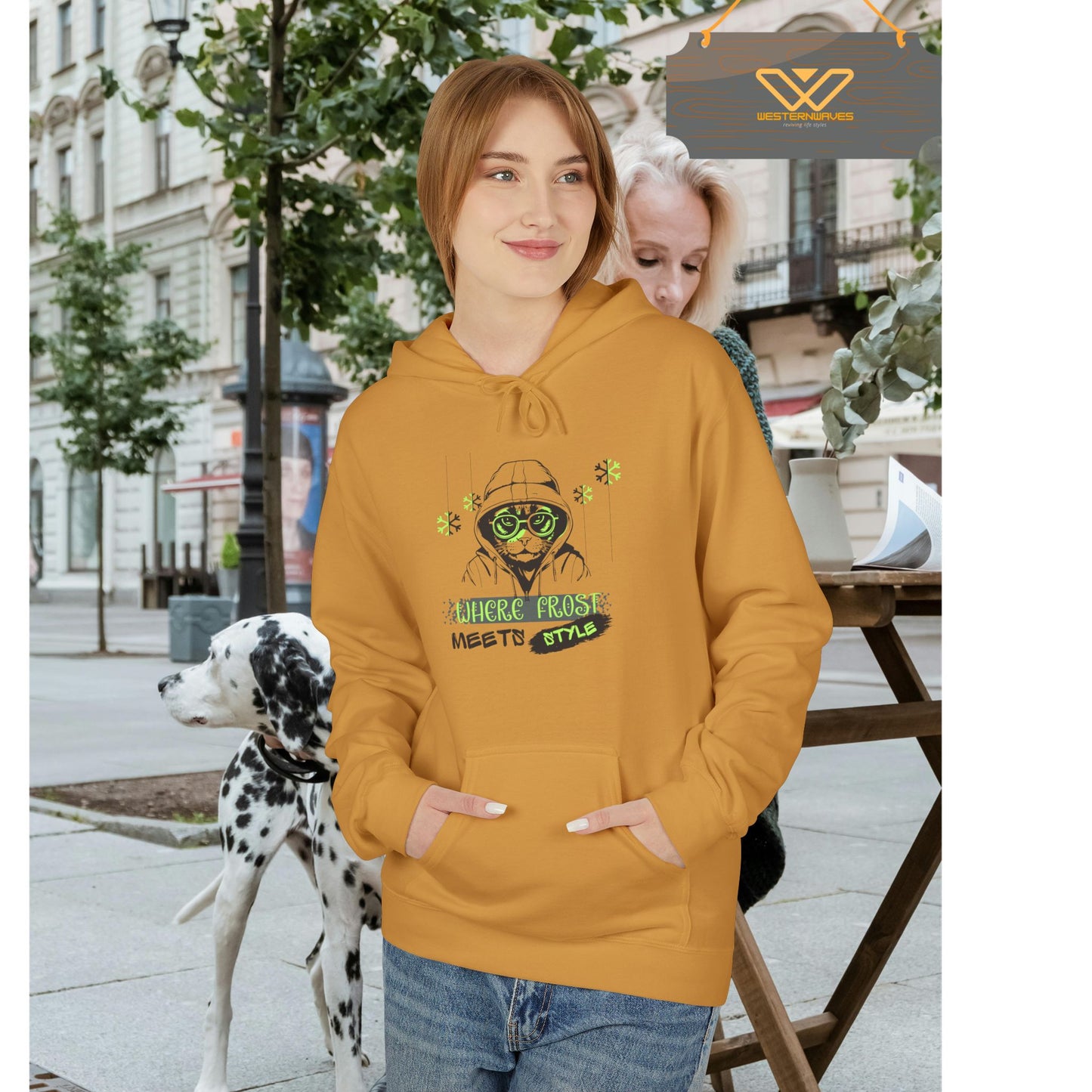 Unisex Midweight Softstyle Fleece Hoodie_ N3+ Series USMWSSFH PT2WW001_ Limited Edition Luxuriously Soft 100% Cotton Face by WesternWaves: