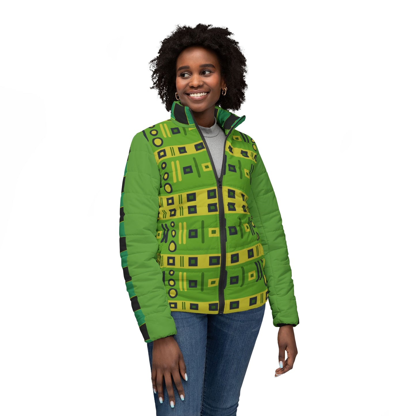 Women’s Puffer Jacket (AOP)_ N2+ Series WPJAOP PT2WW001_ Limited Edition by WesternWaves:
