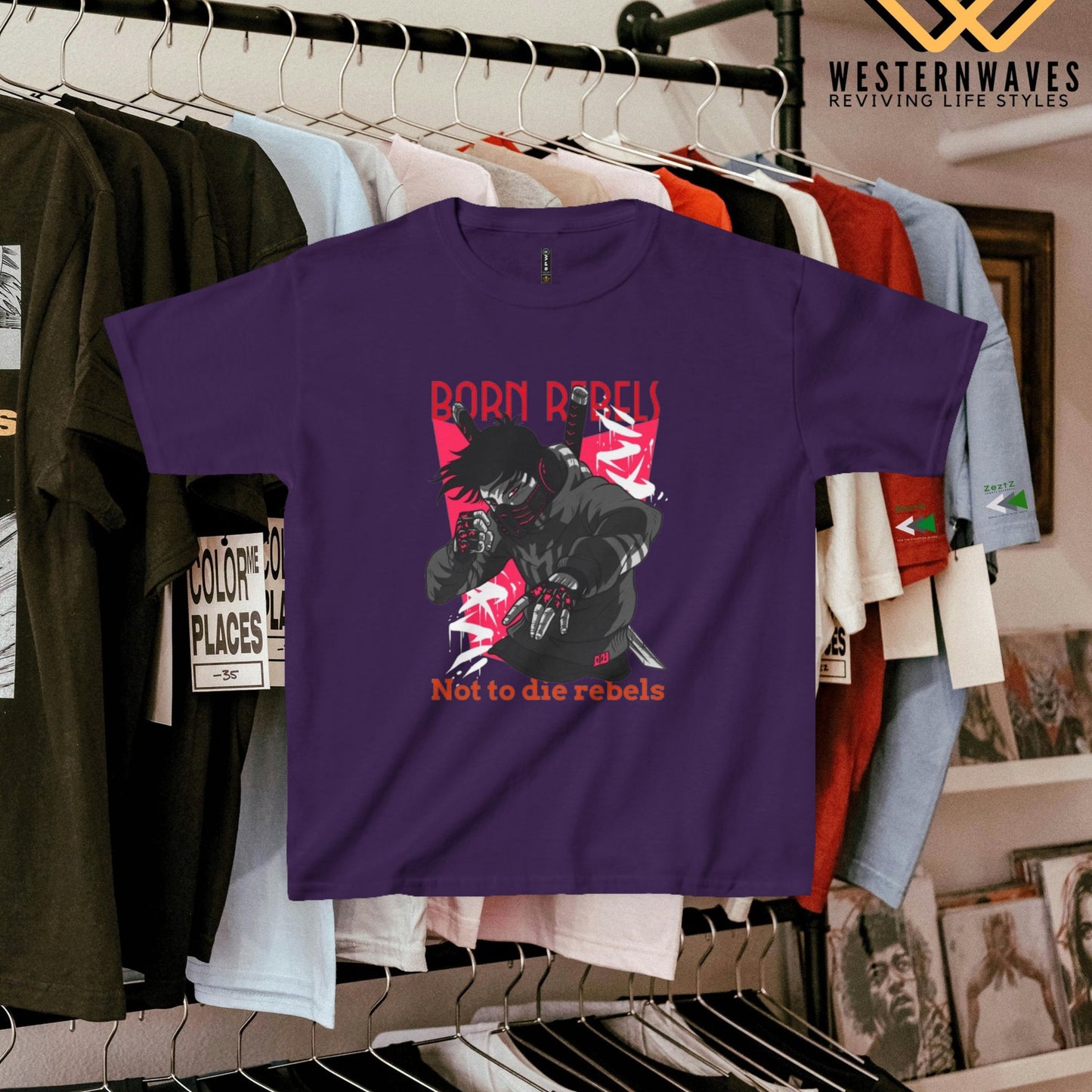 Kids Heavy Cotton™ Tee_ N3+ Series KHCT PT2WW004_ Limited Edition Durable Comfort for Every Adventure by WesternWaves: