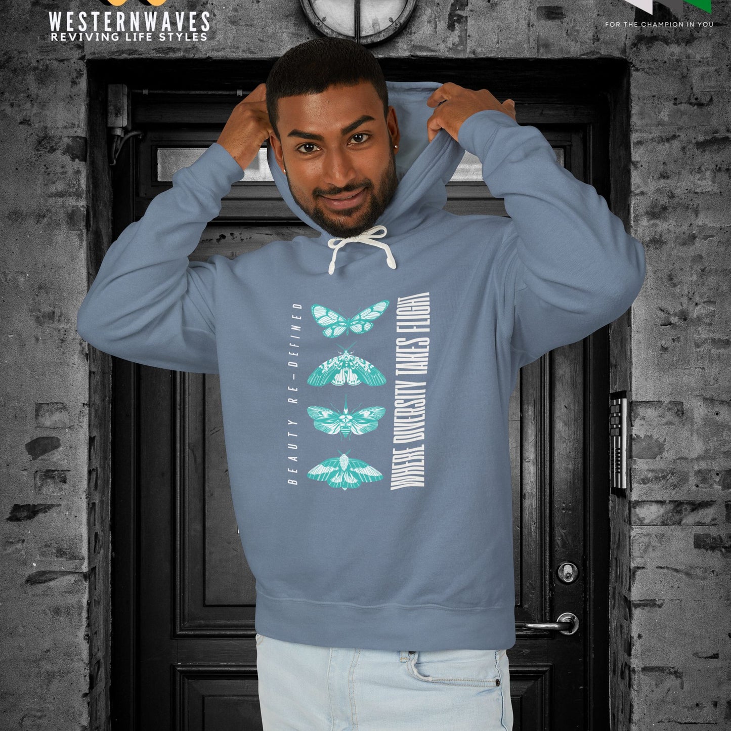 Unisex Lightweight Hooded Sweatshirt – N2+ Series USLWHSS PT2WW011_ Limited Edition Crafted Comfort by WesternWaves:
