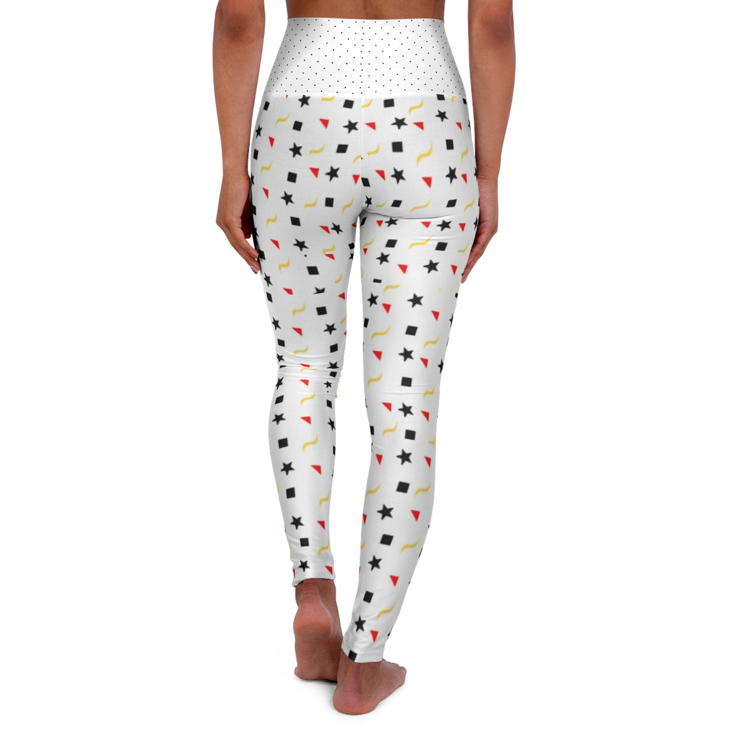 High Waisted Yoga Leggings (AOP)_ N+ Series HWYL(AOP) PT2WW001_ Limited Edition Cosmic Fusion by WesternWaves: