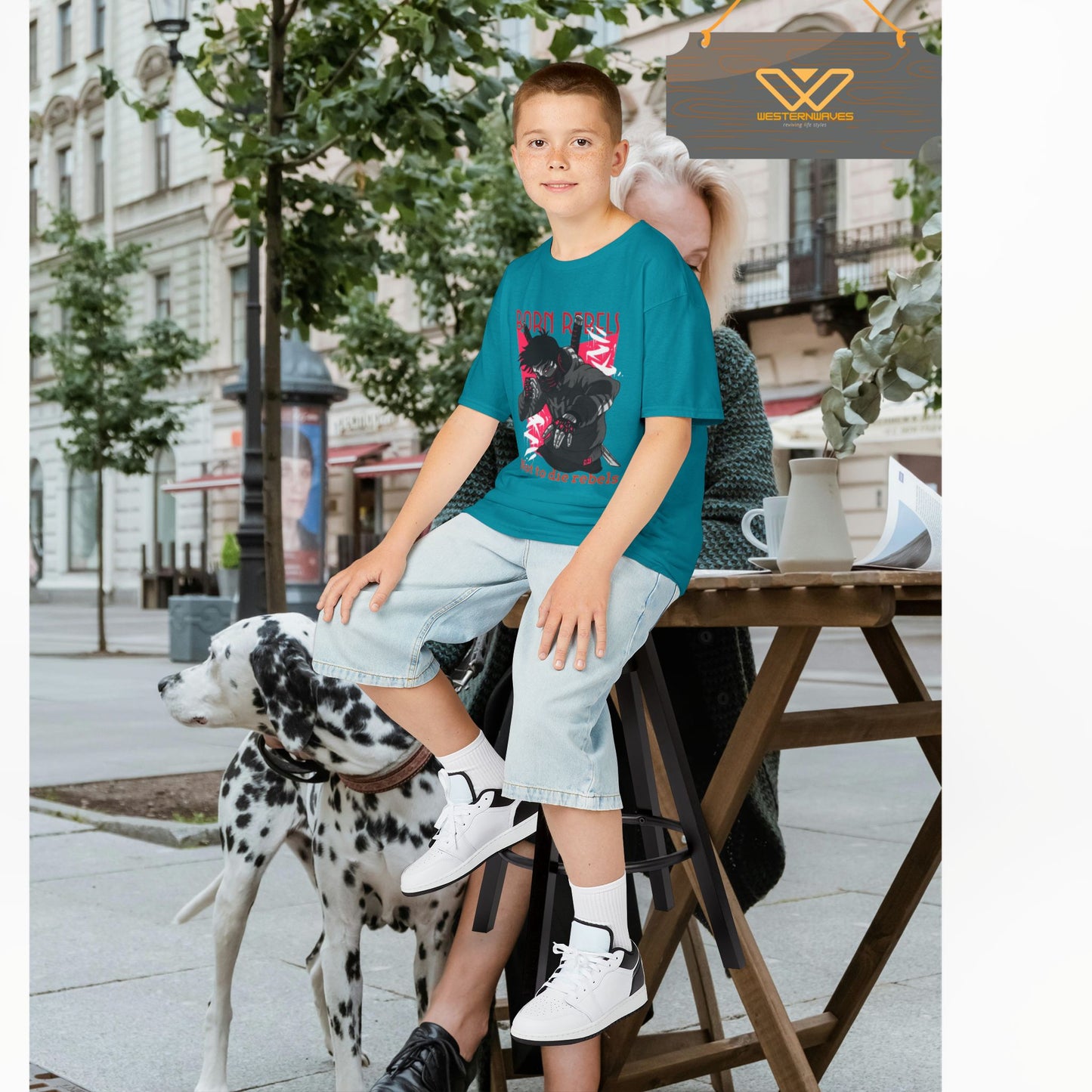 Kids Heavy Cotton™ Tee_ N3+ Series KHCT PT2WW004_ Limited Edition Durable Comfort for Every Adventure by WesternWaves: