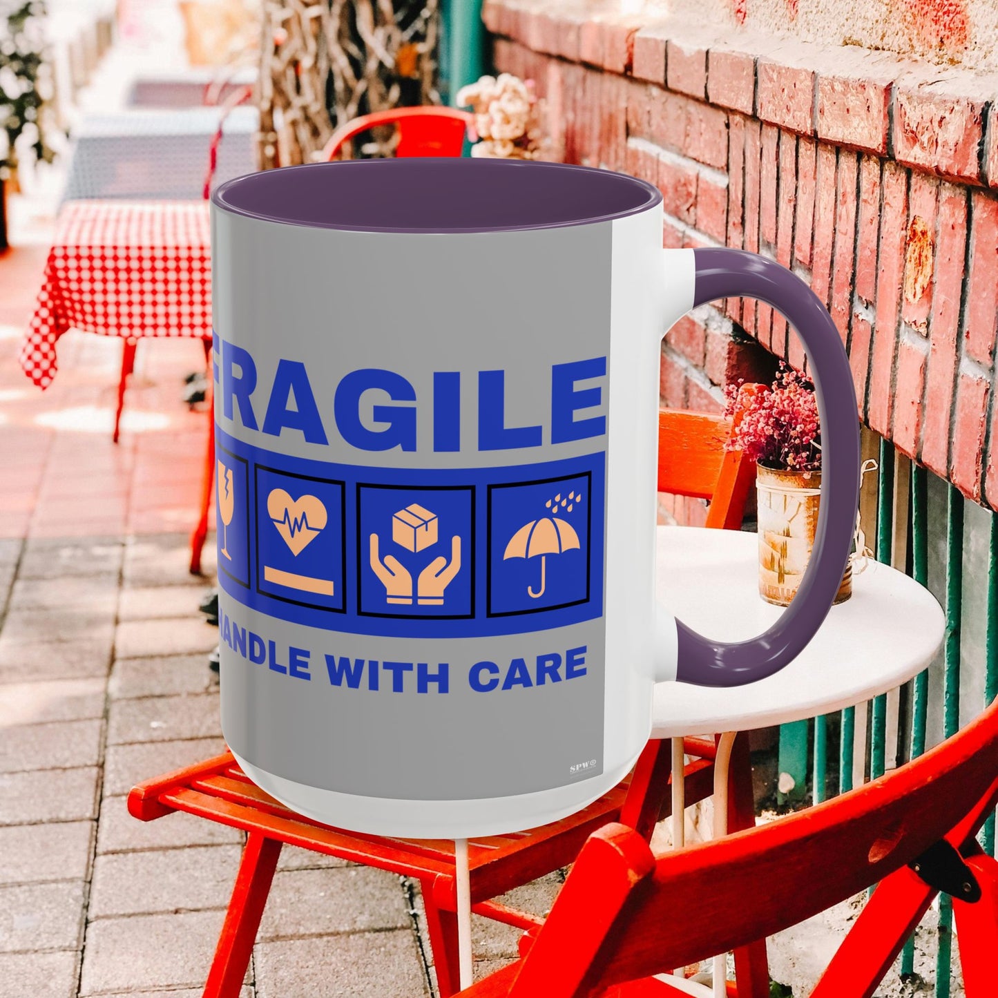 Accent Coffee Mug 11, 15oz_ N2+ Series ACM11OZ PT2WW006_ Vibrant Limited Edition Design by WesternWawes: