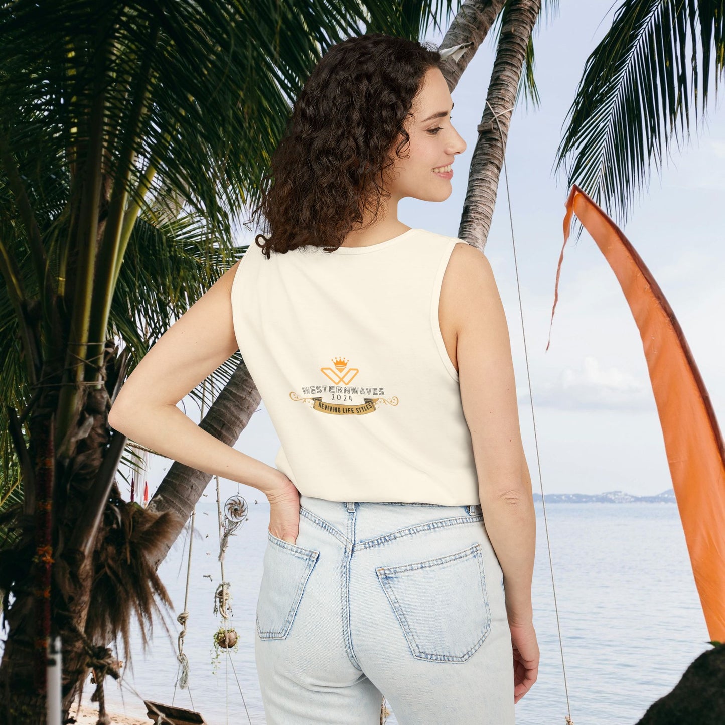 Unisex Garment-Dyed Tank Top_ N2+ Series USGDTT PT2WW015_ Limited Edition Comfort & Style by WesternWaves: