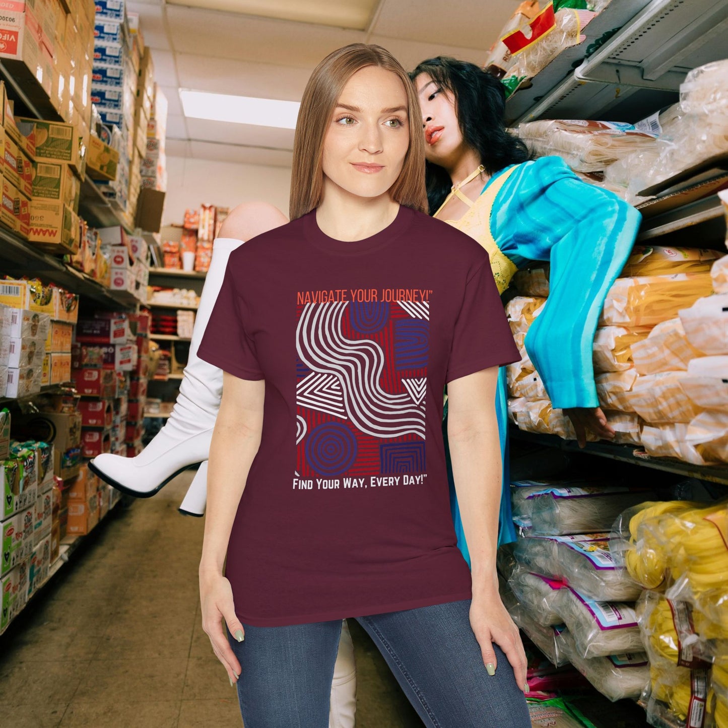Unisex Ultra Cotton Tee_ Classic Comfort Unleashed_ N2+ Series USUCTEE PT2WW005_ Limited Edition Maximum Comfort & Style by WesternWaves: