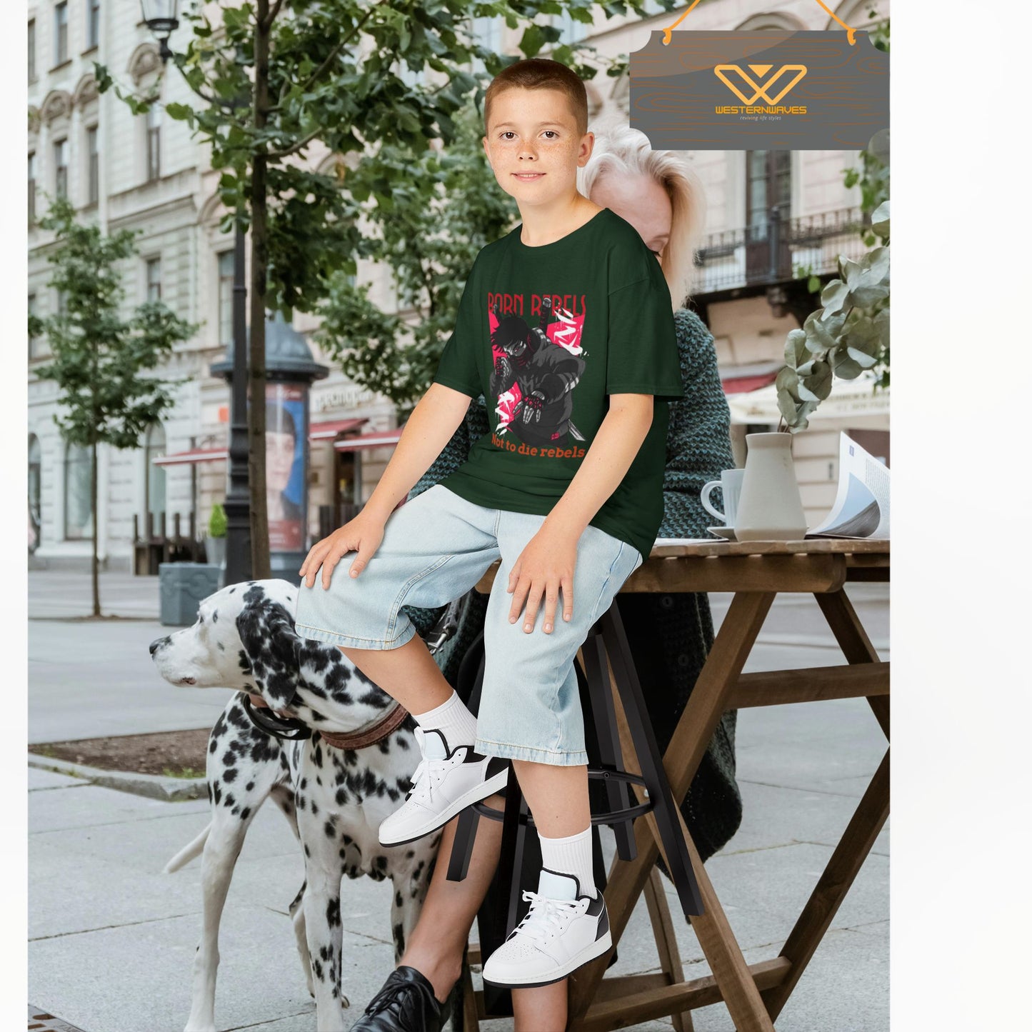 Kids Heavy Cotton™ Tee_ N3+ Series KHCT PT2WW004_ Limited Edition Durable Comfort for Every Adventure by WesternWaves: