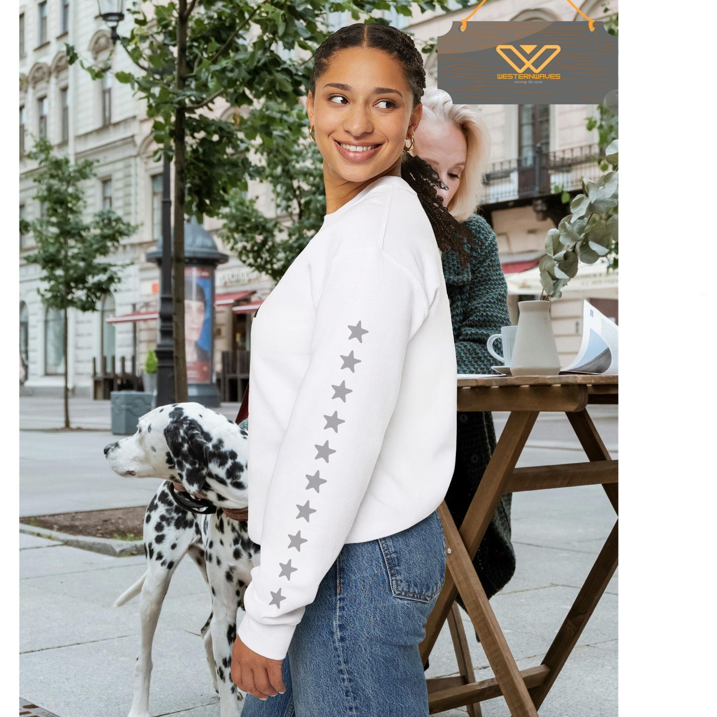 Unisex Heavy Blend™ Crewneck Sweatshirt_ N2+ Series UHBCSS PT2WW003_ Limited Edition Pure Luxury by WesternWaves: