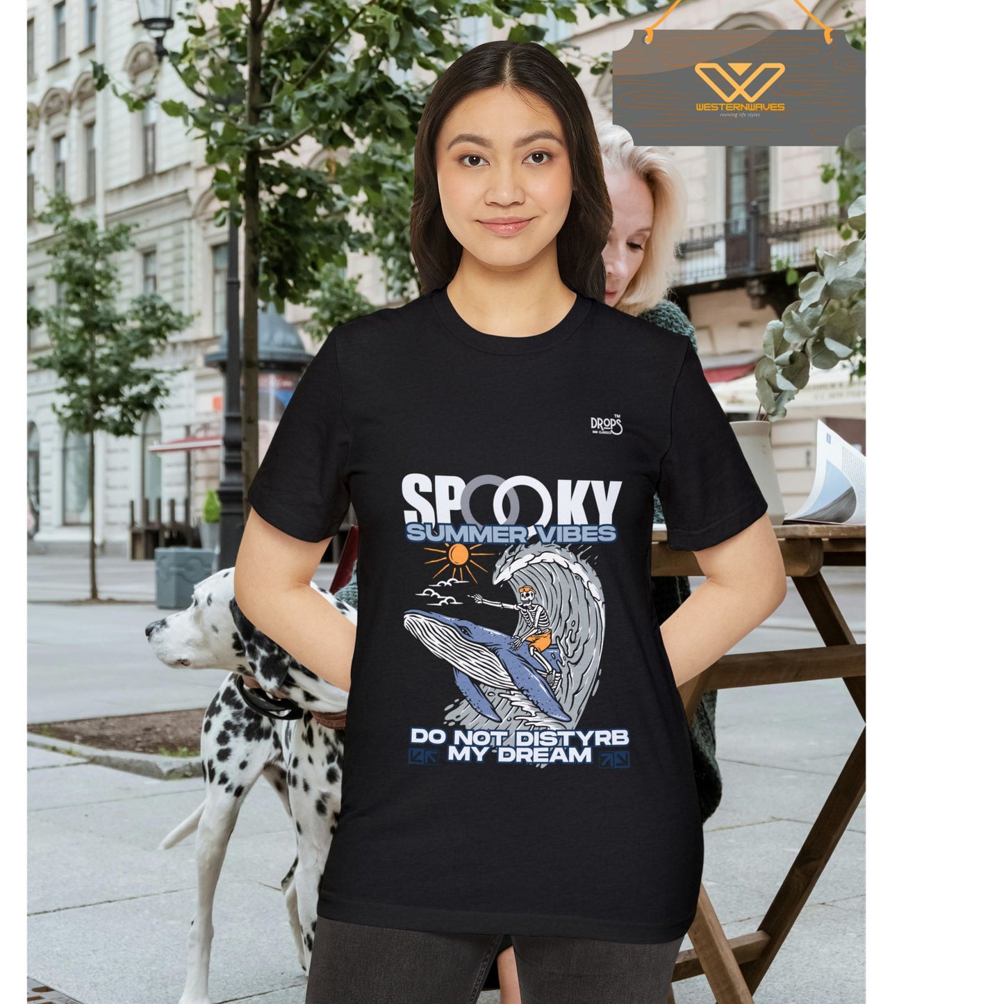 Spooky Summer Vibes Unisex Organic T-Shirt - Eco-Friendly Graphic Tee_ 09 May 2025_ 002