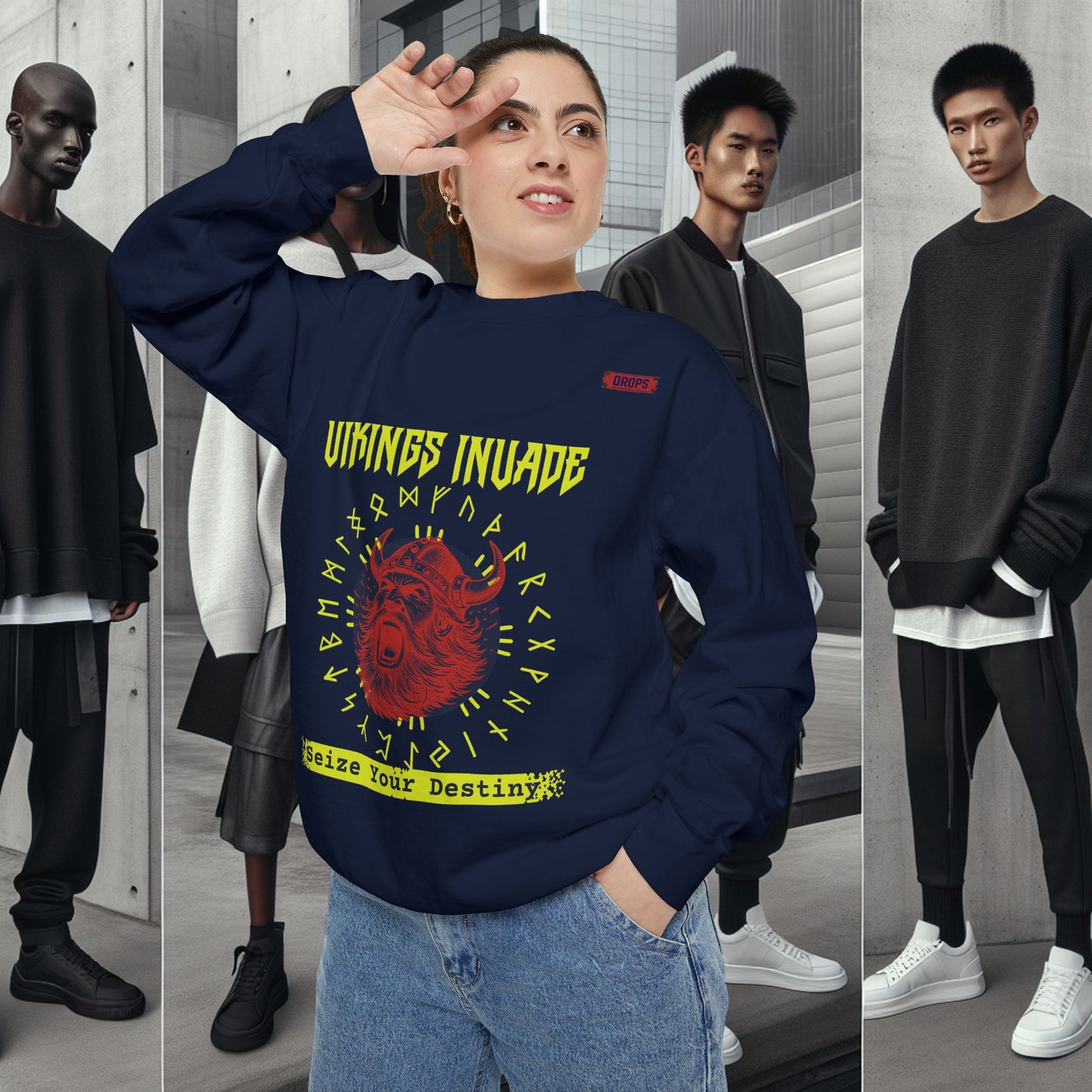Unisex Garment-dyed Sweatshirt_ Series UWD 063_ Limited Edition Cozy Apparel for Adventurers by WesternWaves: