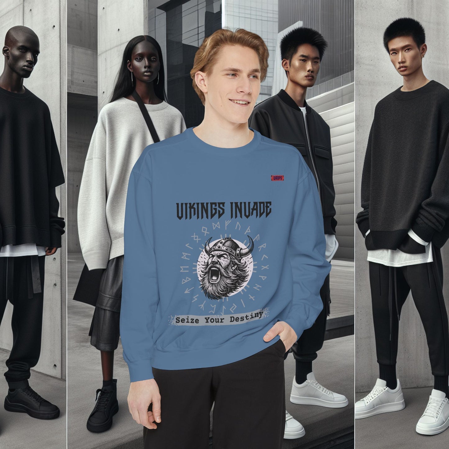 Unisex Garment-dyed Sweatshirt_ Series UWD 063_ Limited Edition Cozy Apparel for Adventurers by WesternWaves: