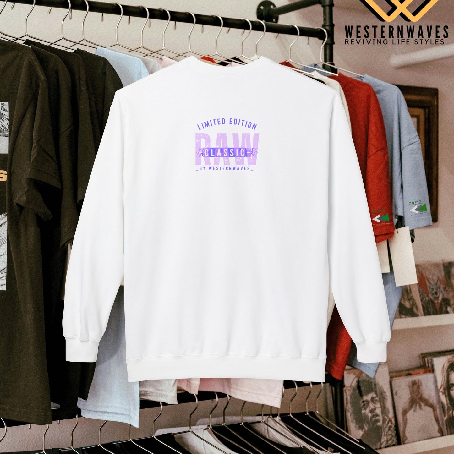 Softstyle Fleece Sweatshirt - N3+ Series SSFSS PT2WW001_ Limited Edition Cozy, Eco-Friendly, Unisex product by WesternWaves: