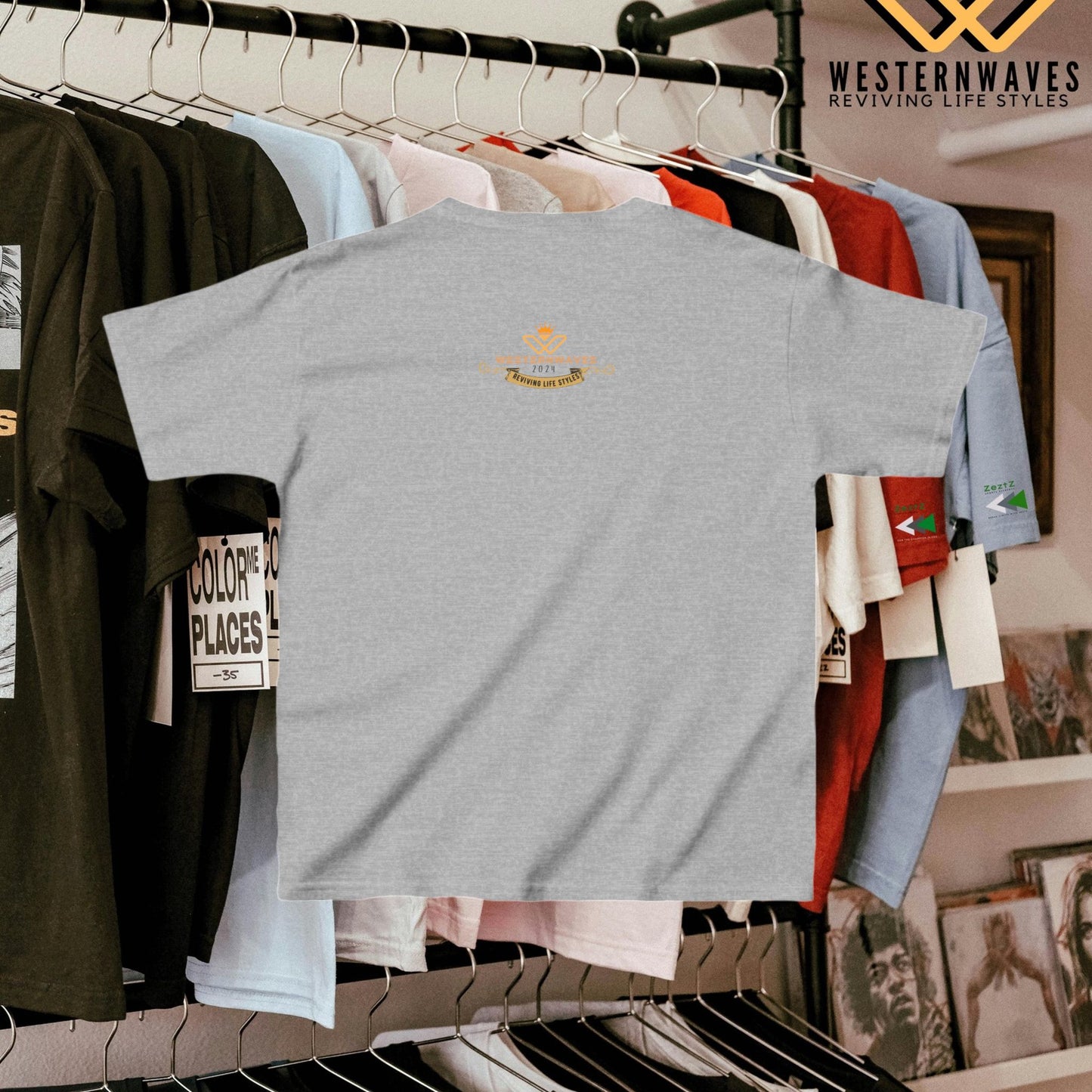 Kids Heavy Cotton™ Tee_ N2+ Series KHCT PT2WW003_ Limited Edition Durable Comfort for Every Adventure by WesternWaves: