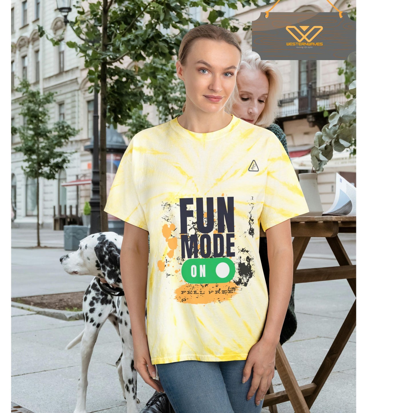 Tie-Dye Tee, Cyclone_ N2 Series T&DTEE PT2WW002_ Retro Style Limited Edition by WesternWaves: