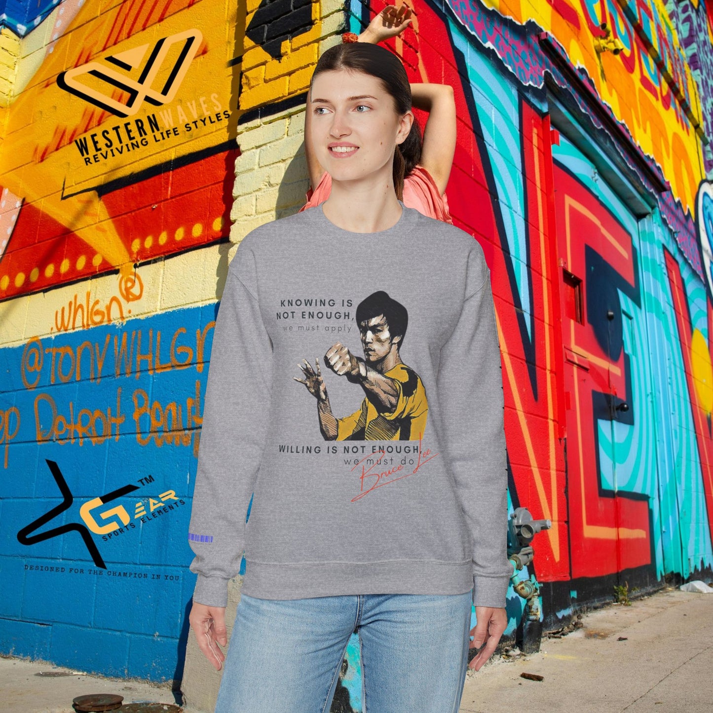 Unisex Heavy Blend™ Crewneck Sweatshirt_ N2+ Sports Series UHBCSS PT2WW008_ Limited Edition ‘Zeztz’ Brand Sports Elements by WesternWaves: