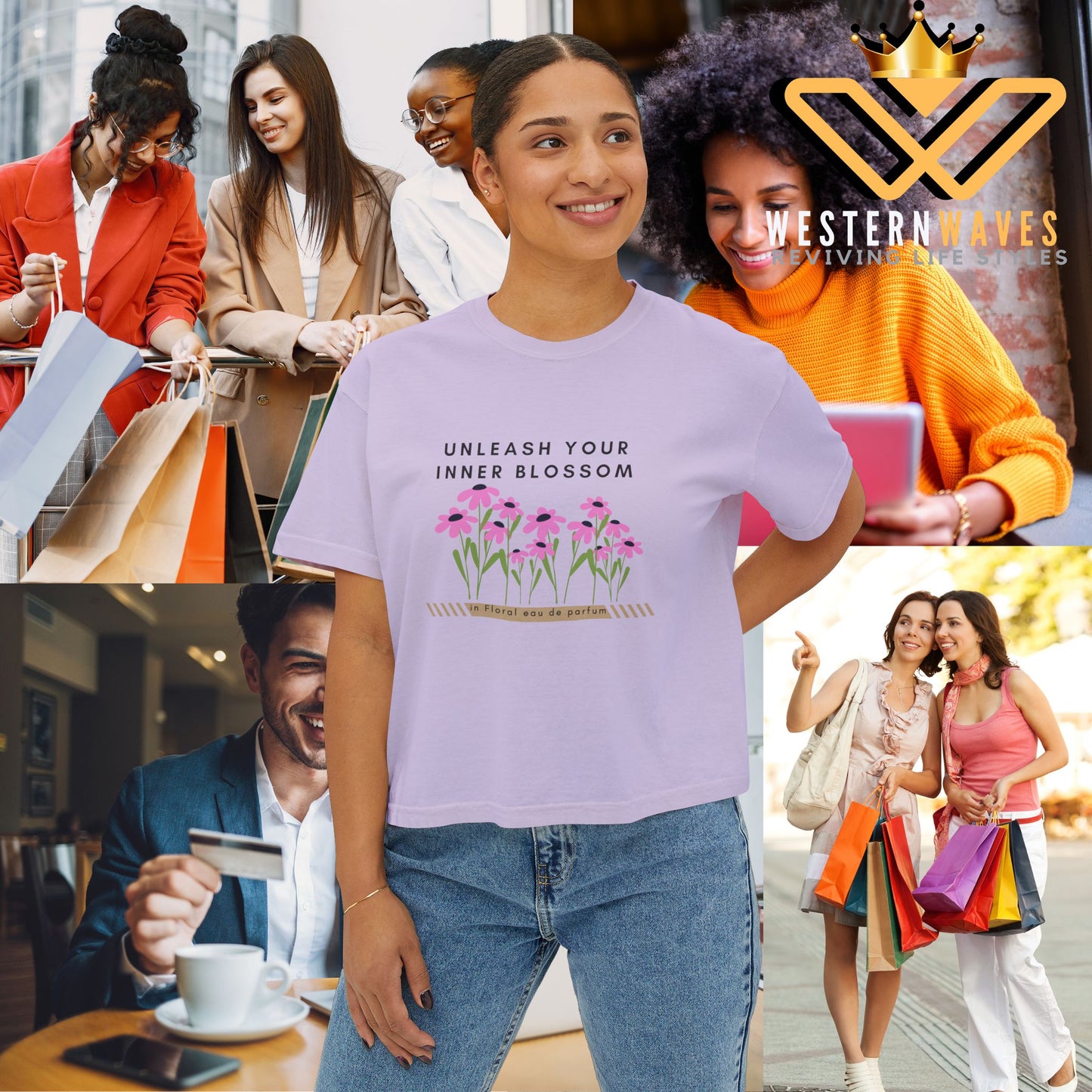 Women's Boxy Tee_ N3+ Series WBTEE PT2WW001_ limited edition by WesternWaves: