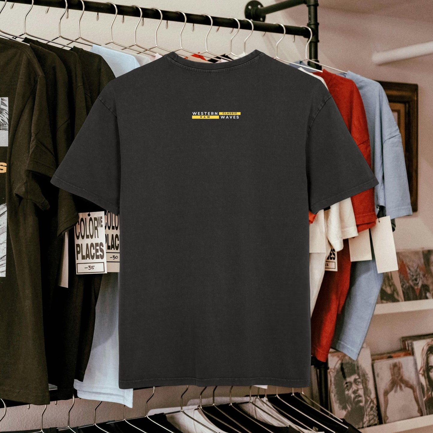 Men's Acid Washed Heavy Oversize Tee_ N3+ Series MAWHOSIZEDTEE PT2WW001_ Limited Edition Irresistible Cool Stuff by WesternWaves: