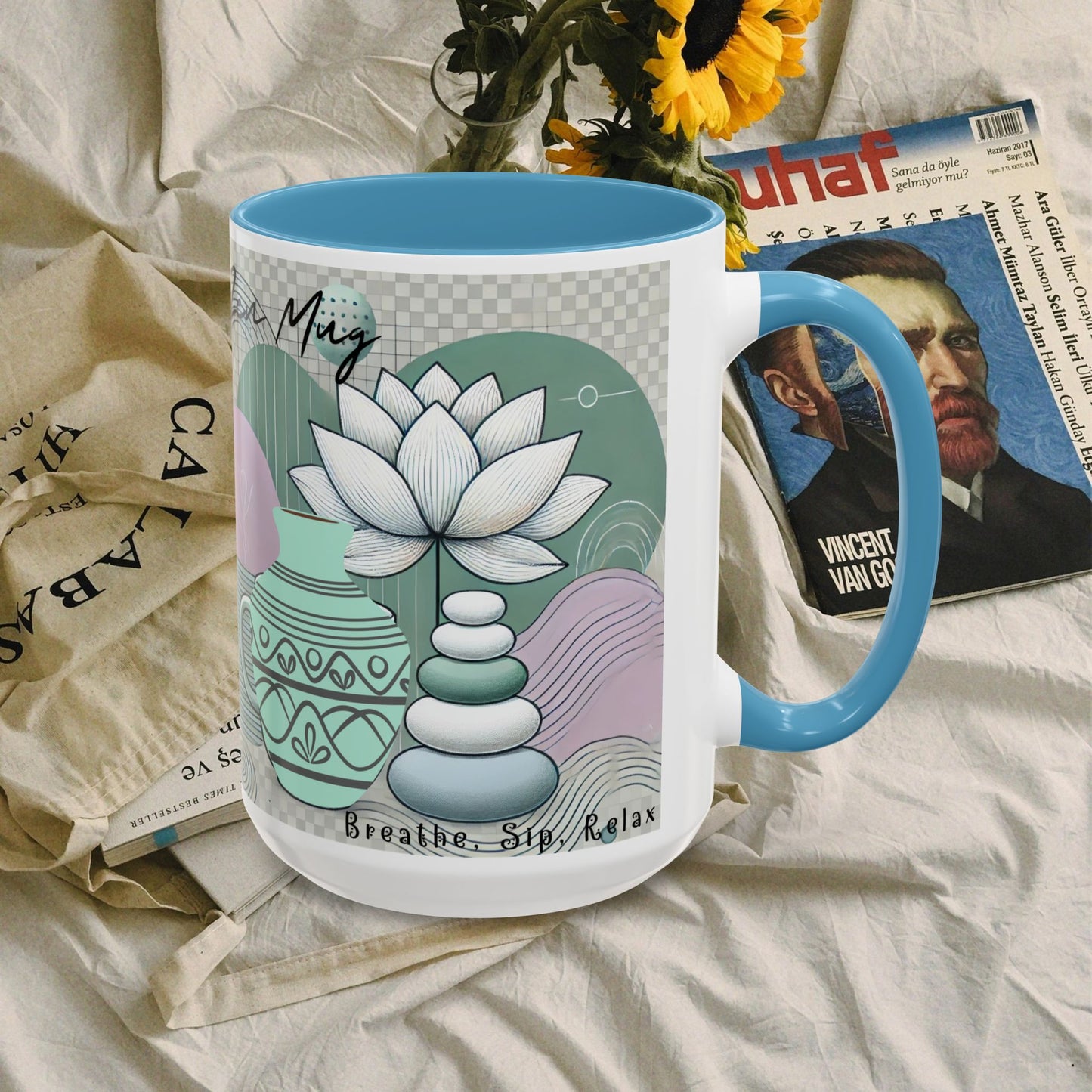 Accent Coffee Mug (11, 15oz) _ N3+ Series ACMUG PT2WW006_ Limited Edition Blend Style & Functionality by WesternWaves: