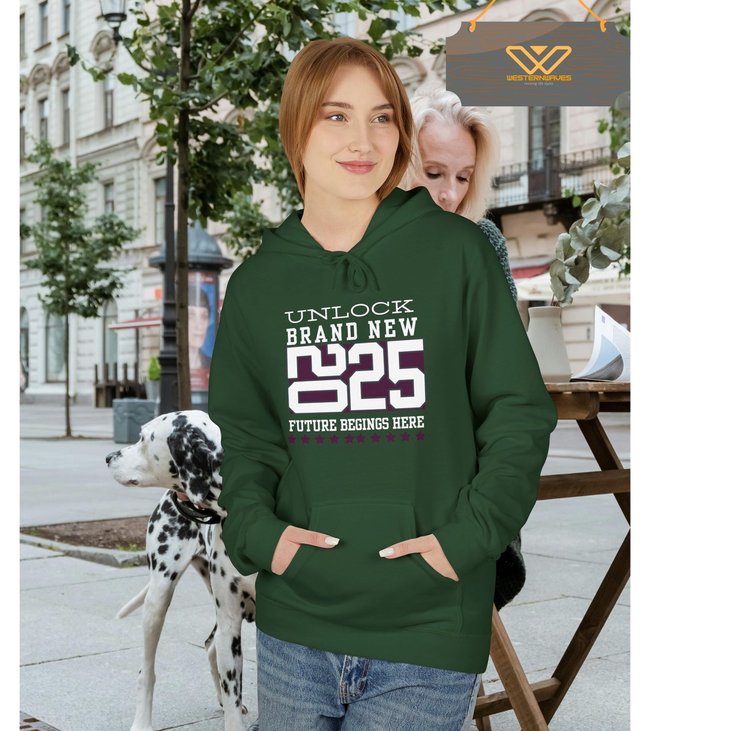 Unisex Midweight Softstyle Fleece Hoodie_ N3+ Series USMWSSFH PT2WW009_ Limited Edition Luxuriously Soft 100% Cotton Face by WesternWaves: