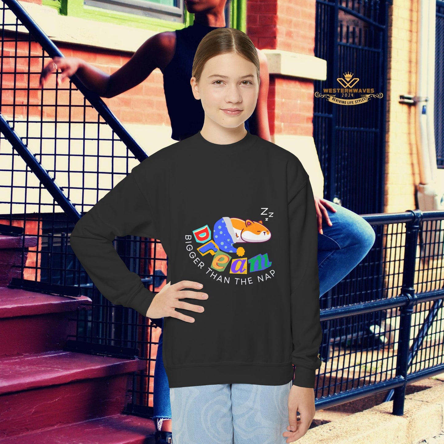 Youth Crewneck Sweatshirt_ N3+ Series YCNSS PT2WW001_ Limited Edition Perfect Companion for the School, Sports & Casual hangouts by WesternWaves:
