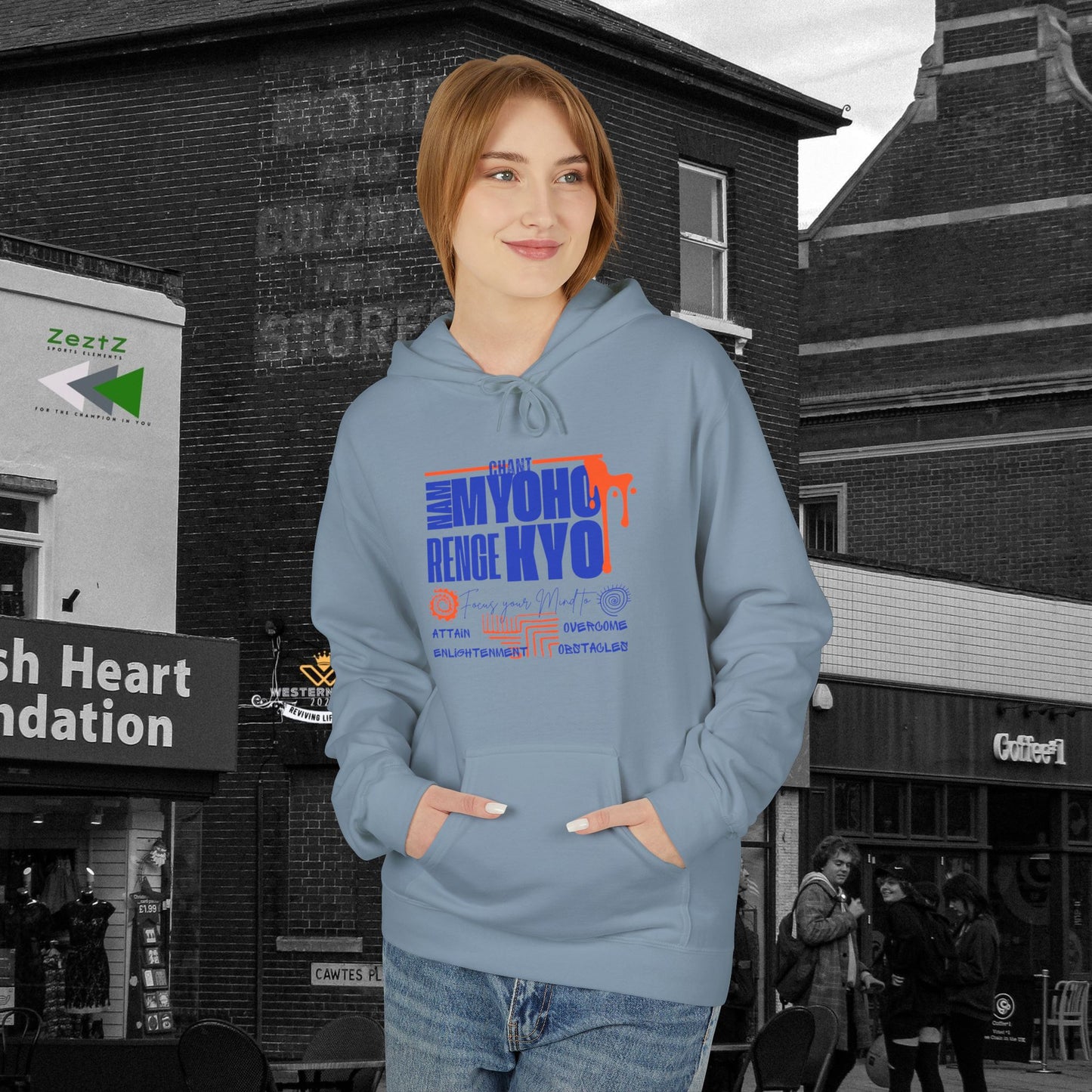 Unisex Midweight Softstyle Fleece Hoodie_ N3+ Series USMWSSFH PT2WW003_ Limited Edition Luxuriously Soft 100% Cotton Face by WesternWaves: