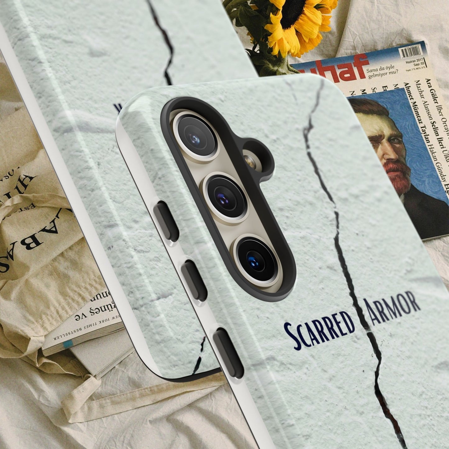 Tough Cases_ Samsung Galaxy Phone Case_ Series N8+ TCPCASE PT2WW003_ Limited Edition Scarred Armor Design Samsung Galaxy Phone Cases by WesternWaves: