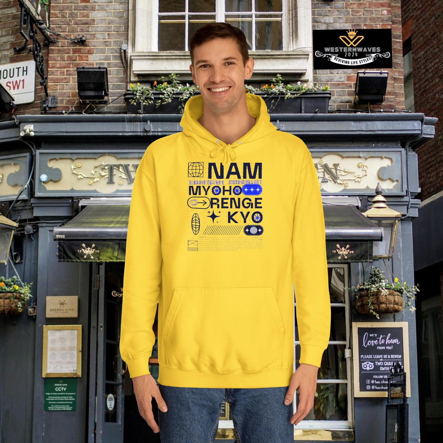 Unisex College Hoodie_ N2+ Series USCH PT2WW005_ Limited Edition Timeless Unisex Design by WesternWaves: