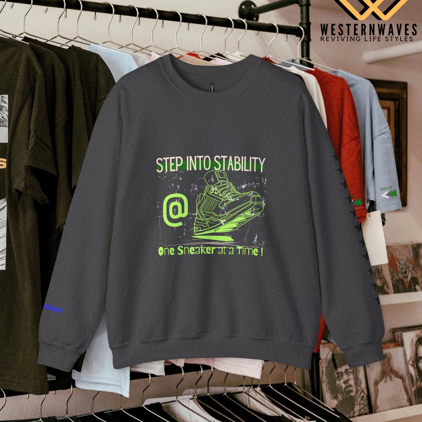 Unisex Heavy Blend™ Crewneck Sweatshirt_ N3+ Series UHBCSS PT2WW032_ Limited Edition Pure Luxury By WesternWaves: