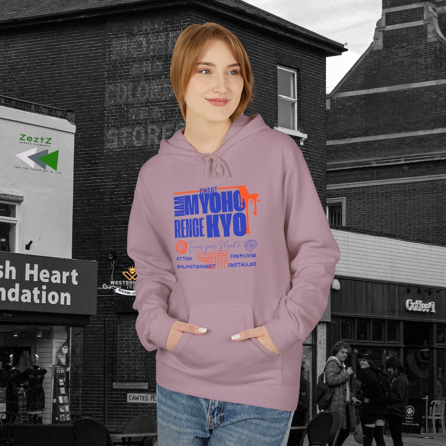 Unisex Midweight Softstyle Fleece Hoodie_ N3+ Series USMWSSFH PT2WW003_ Limited Edition Luxuriously Soft 100% Cotton Face by WesternWaves: