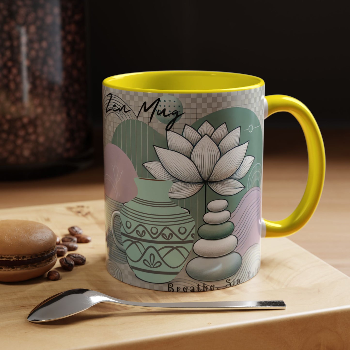 Accent Coffee Mug (11, 15oz) _ N3+ Series ACMUG PT2WW006_ Limited Edition Blend Style & Functionality by WesternWaves: