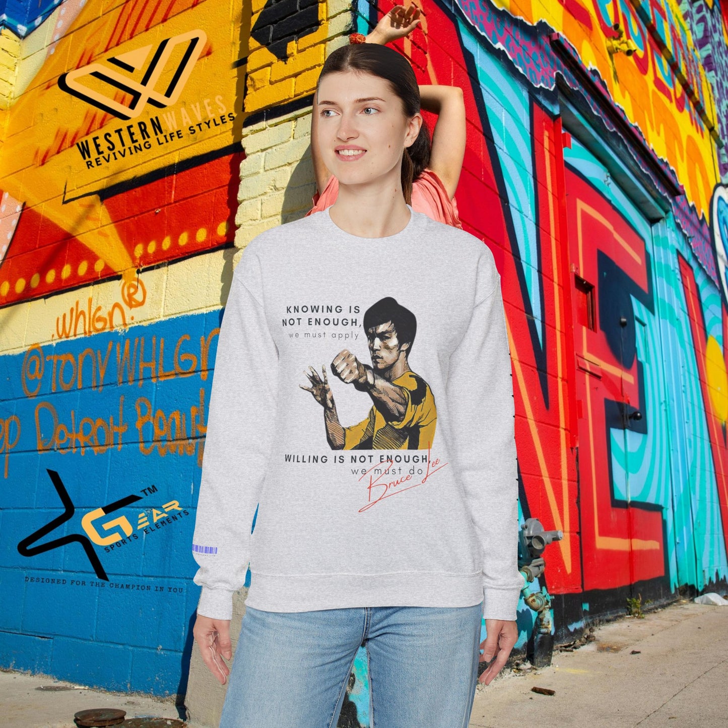 Unisex Heavy Blend™ Crewneck Sweatshirt_ N2+ Sports Series UHBCSS PT2WW008_ Limited Edition ‘Zeztz’ Brand Sports Elements by WesternWaves: