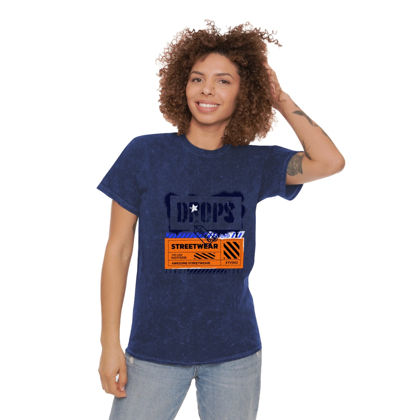 Unisex Mineral Wash T-Shirt_ N3+ Series UMWTS PT2WW001_ Limited Edition Retro Revival Experience by WesternWaves: