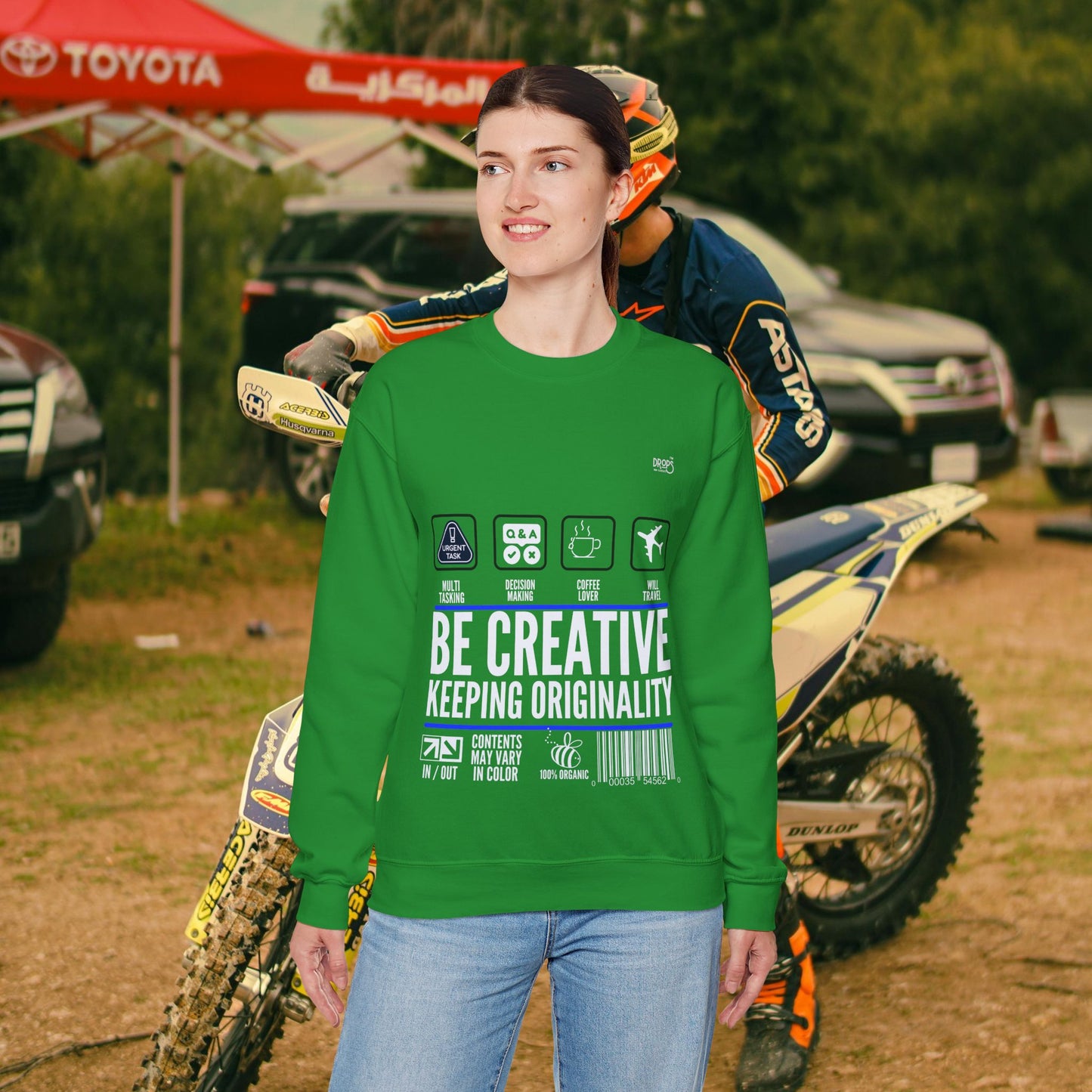 Unisex Heavy Blend™ Crewneck Sweatshirt_ N2 Sports Series UHBCSS PT2WW004_ Limited Edition 'DROPS' Brand Sweatshirt by WesternWaves: