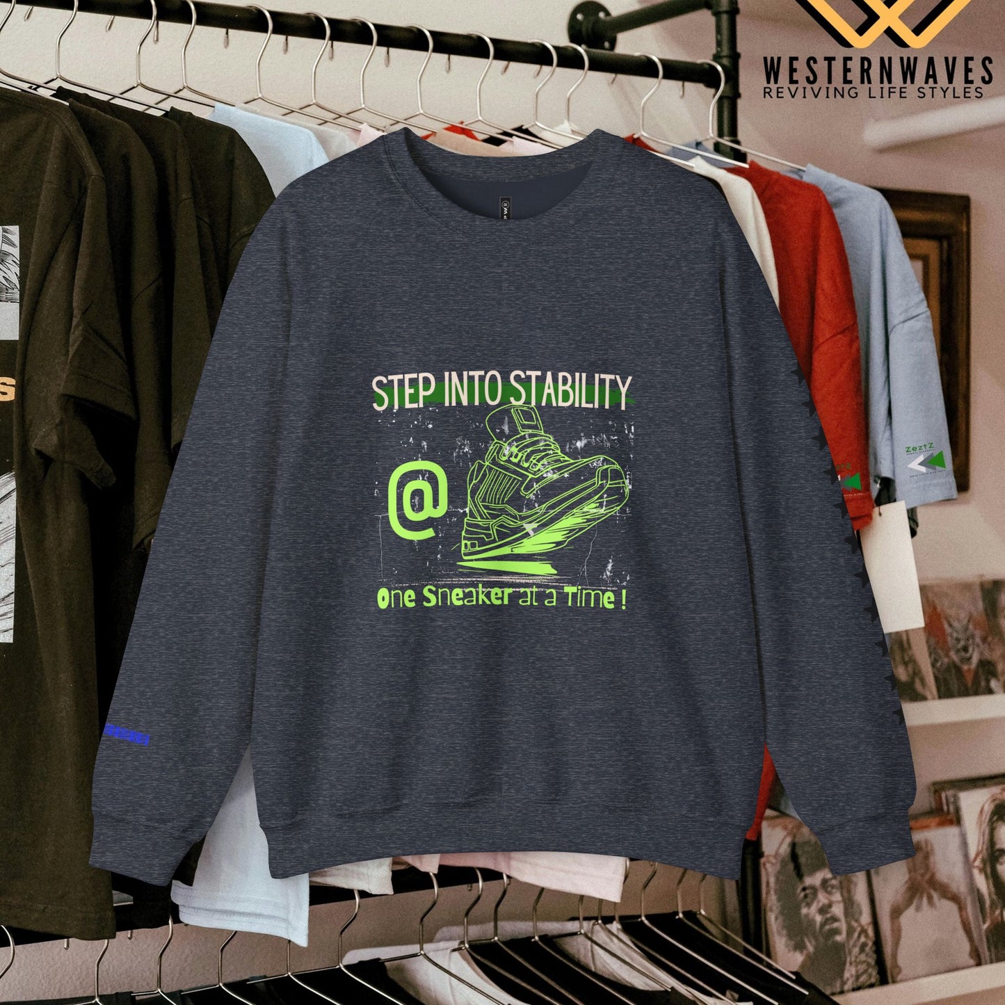 Unisex Heavy Blend™ Crewneck Sweatshirt_ N3+ Series UHBCSS PT2WW032_ Limited Edition Pure Luxury By WesternWaves: