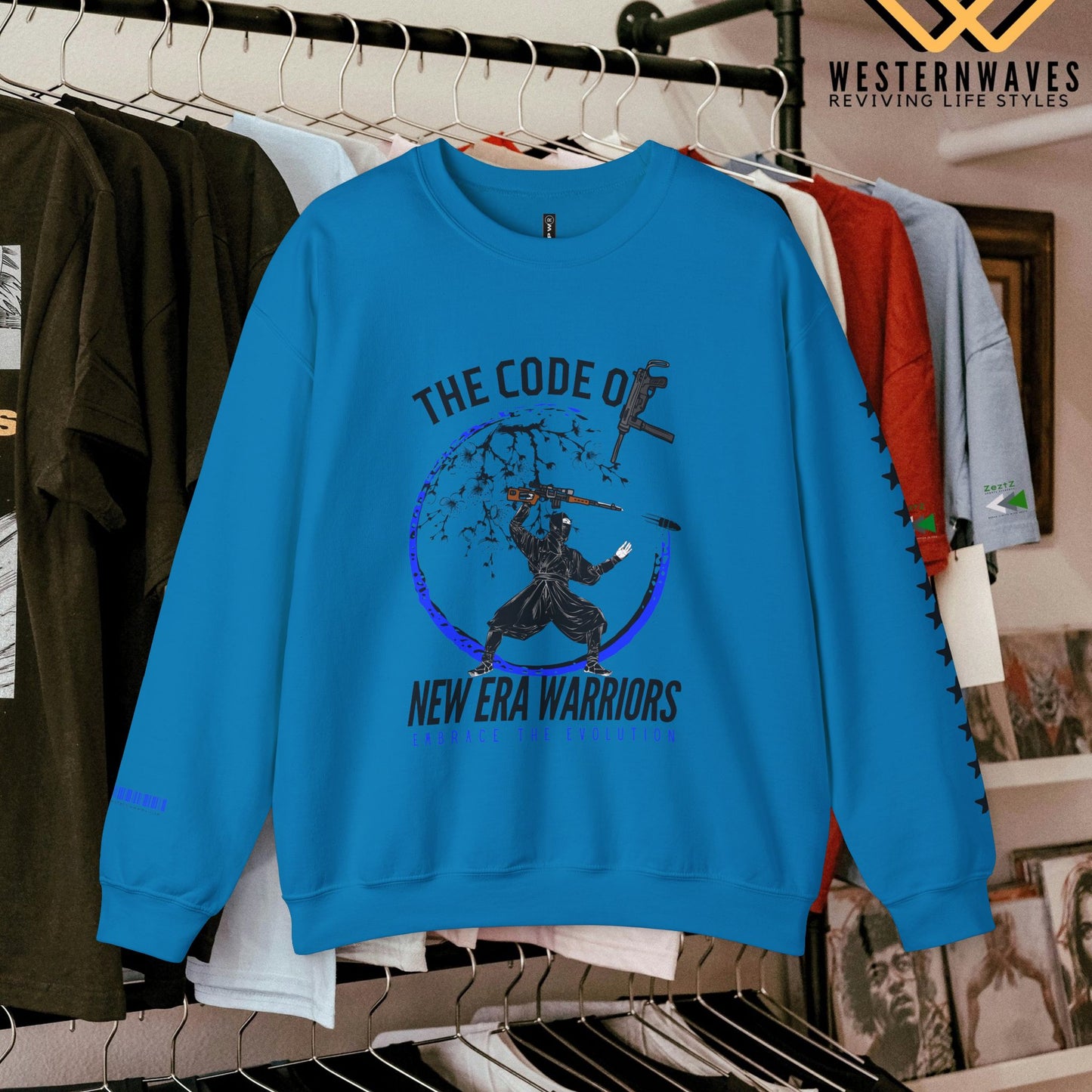Unisex Heavy Blend™ Crewneck Sweatshirt_ N3+ Series UHBCSS PT2WV010_ Limited Edition Timeless Style by WesternWaves: