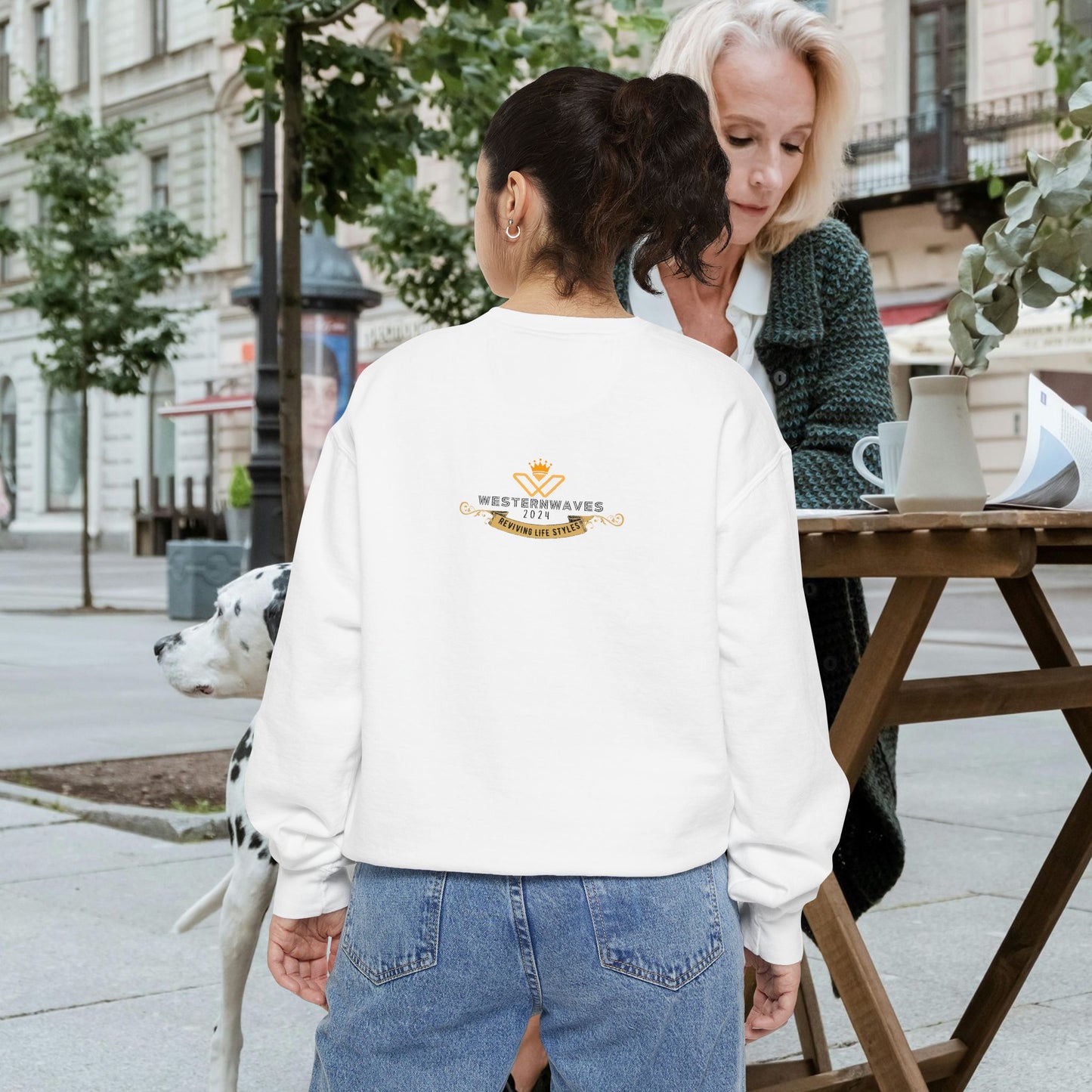 Unisex Garment-Dyed Sweatshirt _ N3+ Series GDSS PT2WW001_ Limited Edition of Both Fashion & Comfortby WesternWaves: