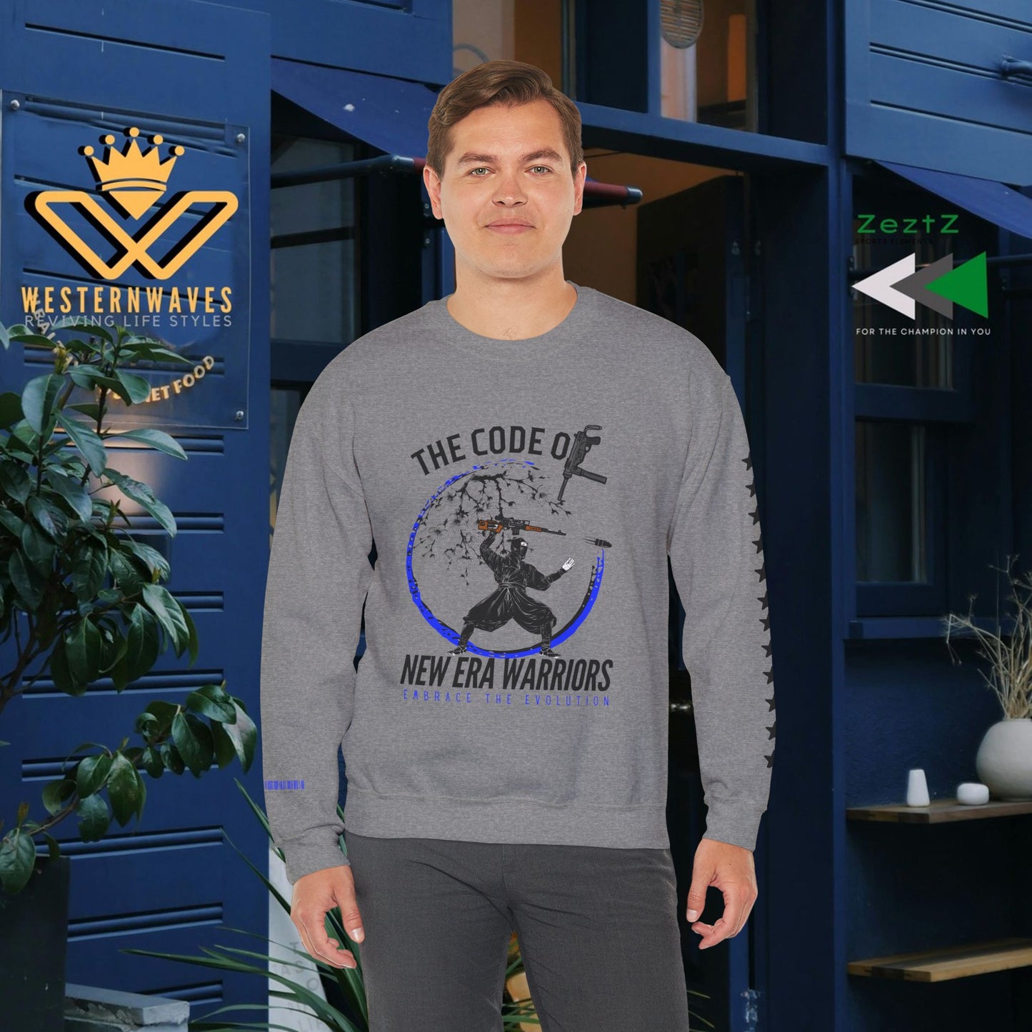 Unisex Heavy Blend™ Crewneck Sweatshirt_ N3+ Series UHBCSS PT2WV010_ Limited Edition Timeless Style by WesternWaves: