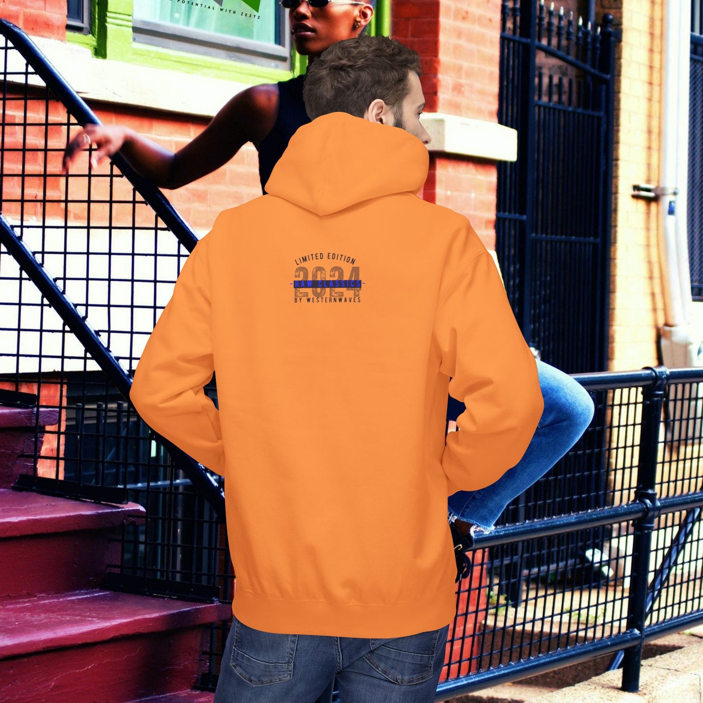 Unisex Midweight Softstyle Fleece Hoodie_ N2+ Series SMWSSFH PT2WW005_Limited Edition Luxuriously Soft 100% Cotton Face by WesternWaves: