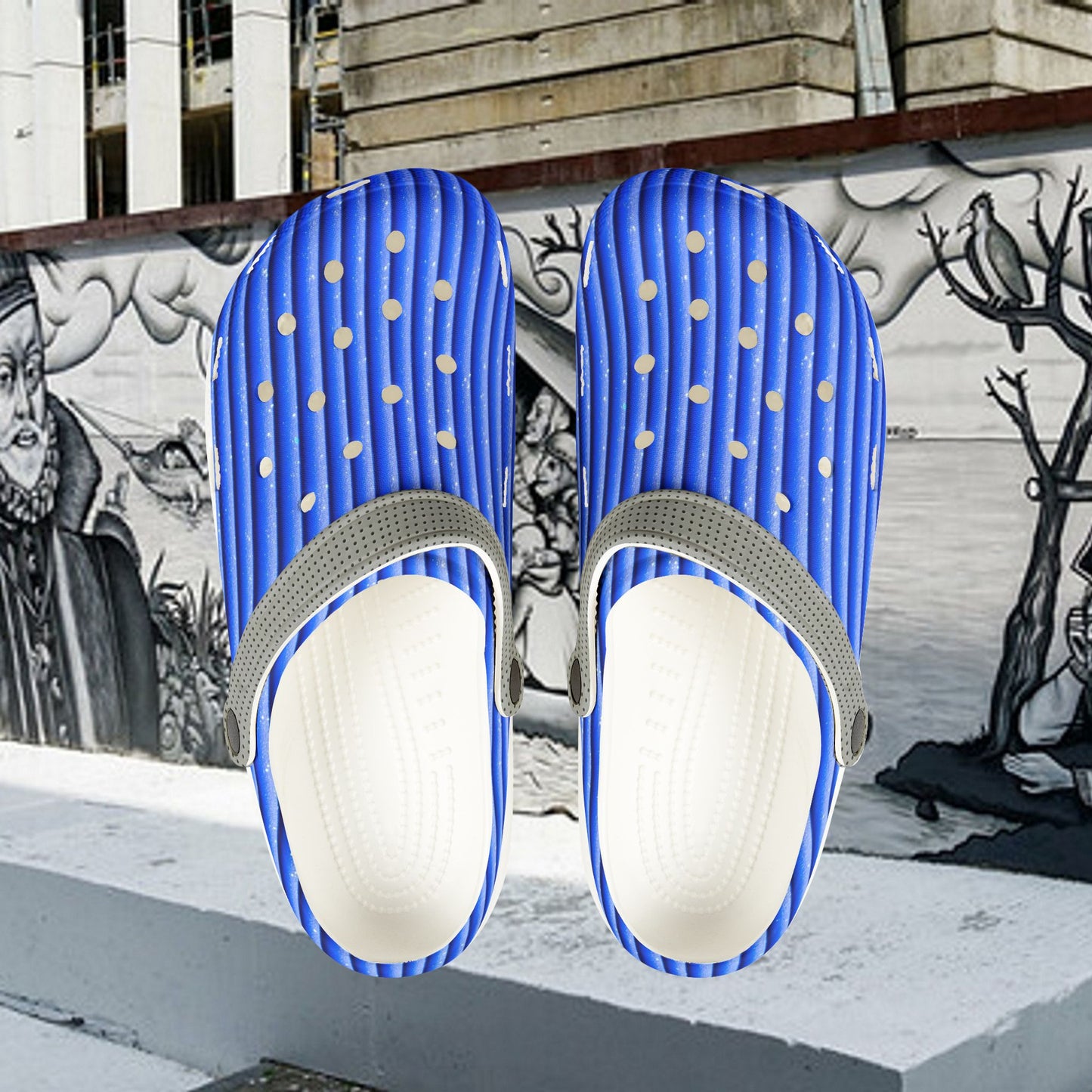 EVA Foam Clogs (AOP)_ N+ Series EVAFC(AOP) PT2WW002_ Limited Edition Cloud Comfort with Charms by WesternWaves: