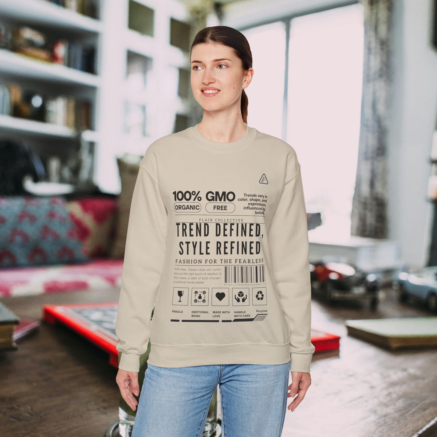Unisex Heavy Blend™ Crewneck Sweatshirt_ N2 Series SPW UHBCSS PT2WW003_ Limited Edition 'DROPS' Brand Raw Classics by WesternWaves: