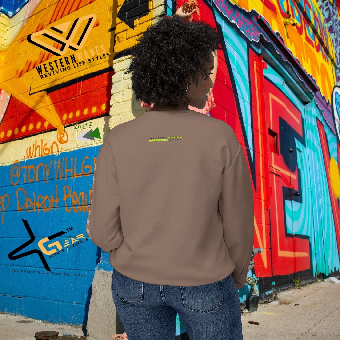 Unisex Lightweight Crewneck Sweatshirt_ N3+ Series ULWCSS PT2WW012_ Limited Edition Unparalleled Quality by WesternWaves: