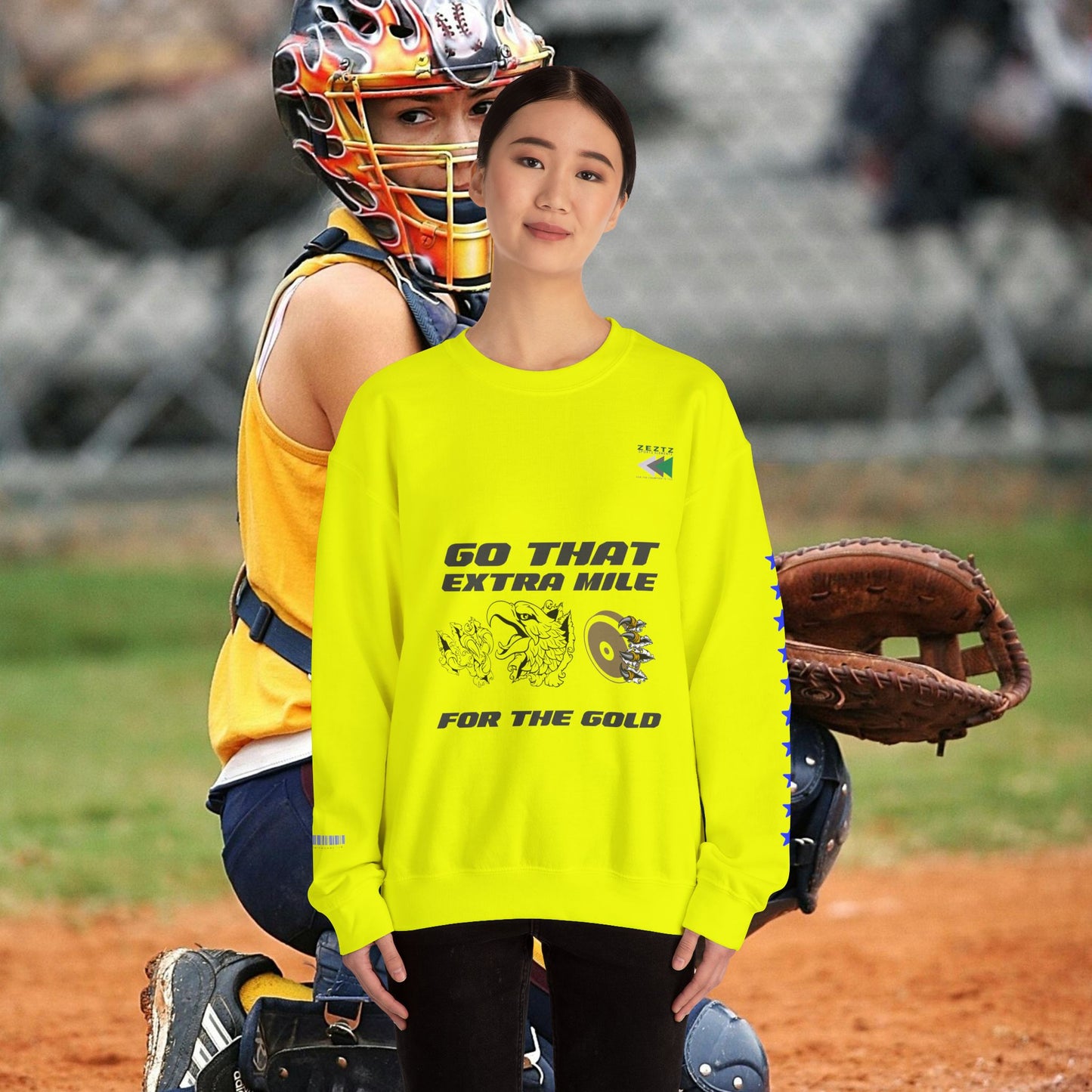 Unisex Heavy Blend™ Crewneck Sweatshirt_ N2 Sports Series UHBCSS PT2WW005_ Limited Edition ‘Zeztz’ Brand Sports Elements by WesternWaves: