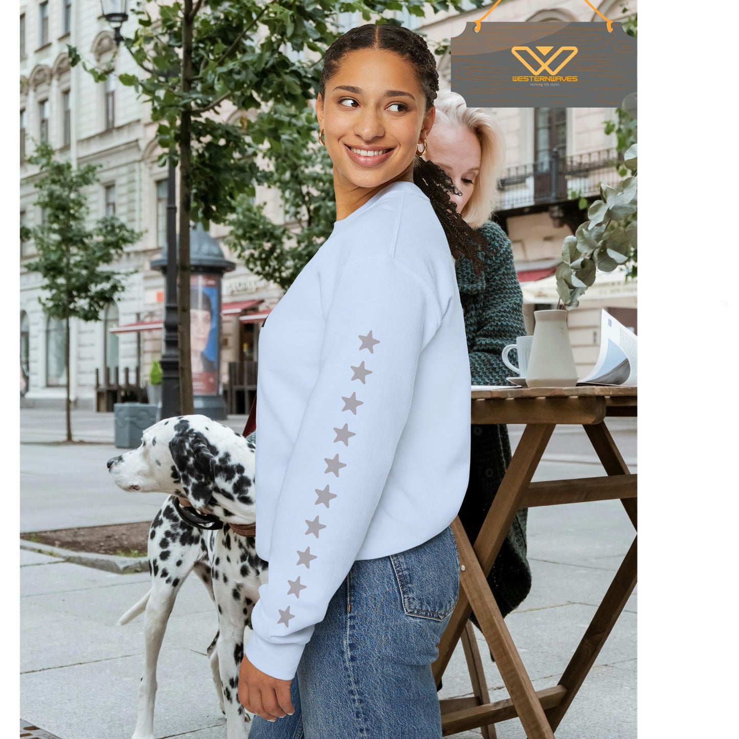 Unisex Heavy Blend™ Crewneck Sweatshirt_ N2+ Series UHBCSS PT2WW003_ Limited Edition Pure Luxury by WesternWaves: